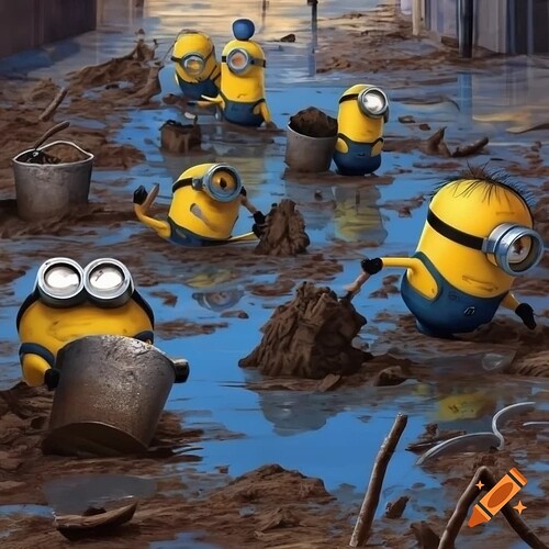 craiyon_235612_Varios_minions_quitando_barro_y_llevando_agua_potable_en_la_Dana_de_Valencia_de_octubre_de_2024